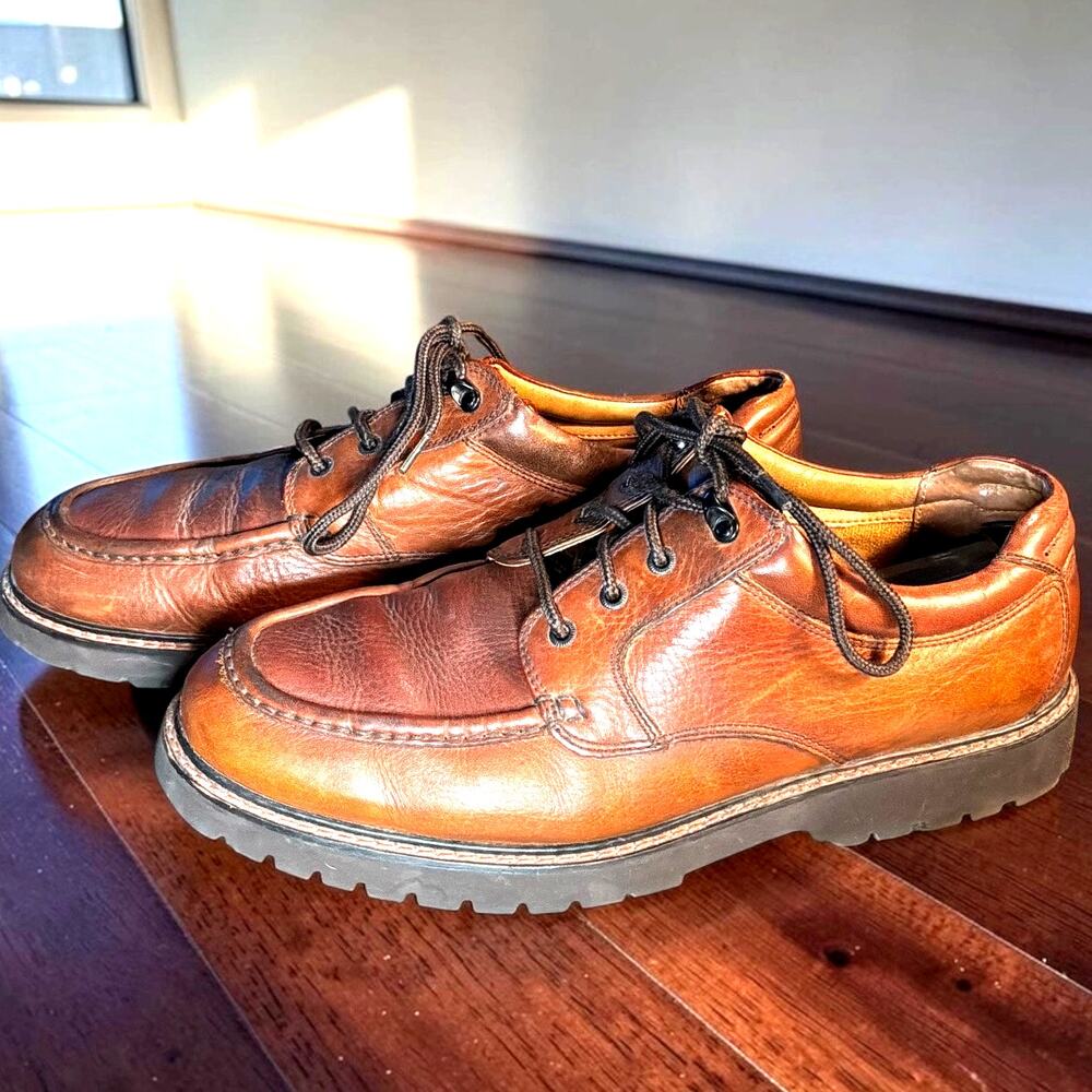 Men's Sz 12 DOCKERS "Glacier" Lace Up Rugged Casual Waterproof Comfort Shoes EUC
